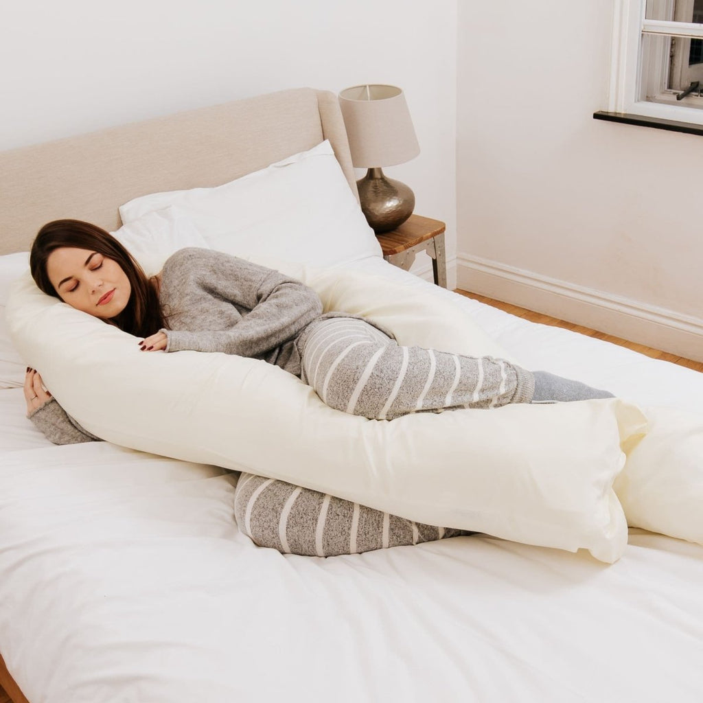 9 Ft Maternity Pillow And Case - Cream