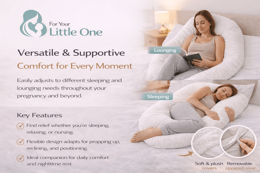 12 Ft Maternity Pillow And Case - Light Pink