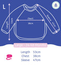 Long Sleeved Baby Bib - Pink Bow