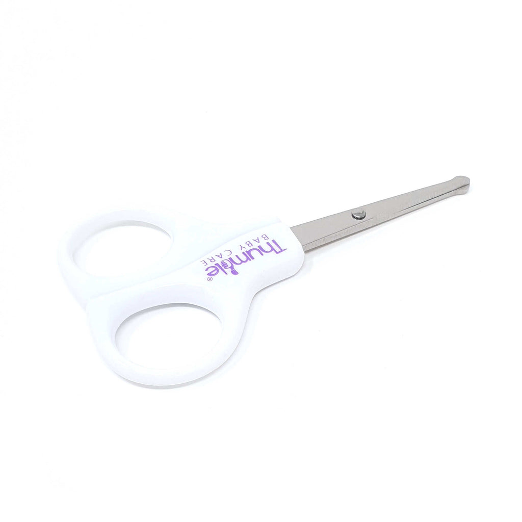 White baby bottle with a silver nipple on a white background