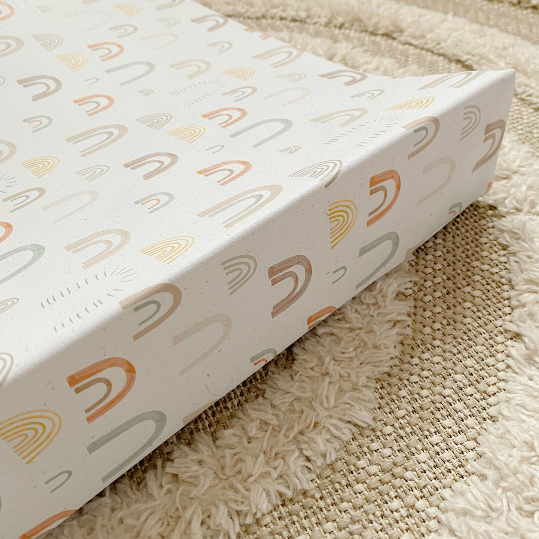 Anti-Roll Wedge Changing Mat - Unisex Abstract Rainbow