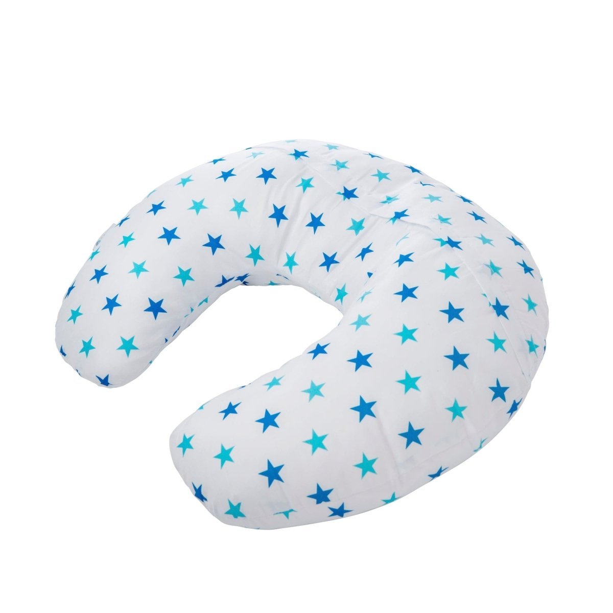 U-shaped pillow with star pattern on a white background