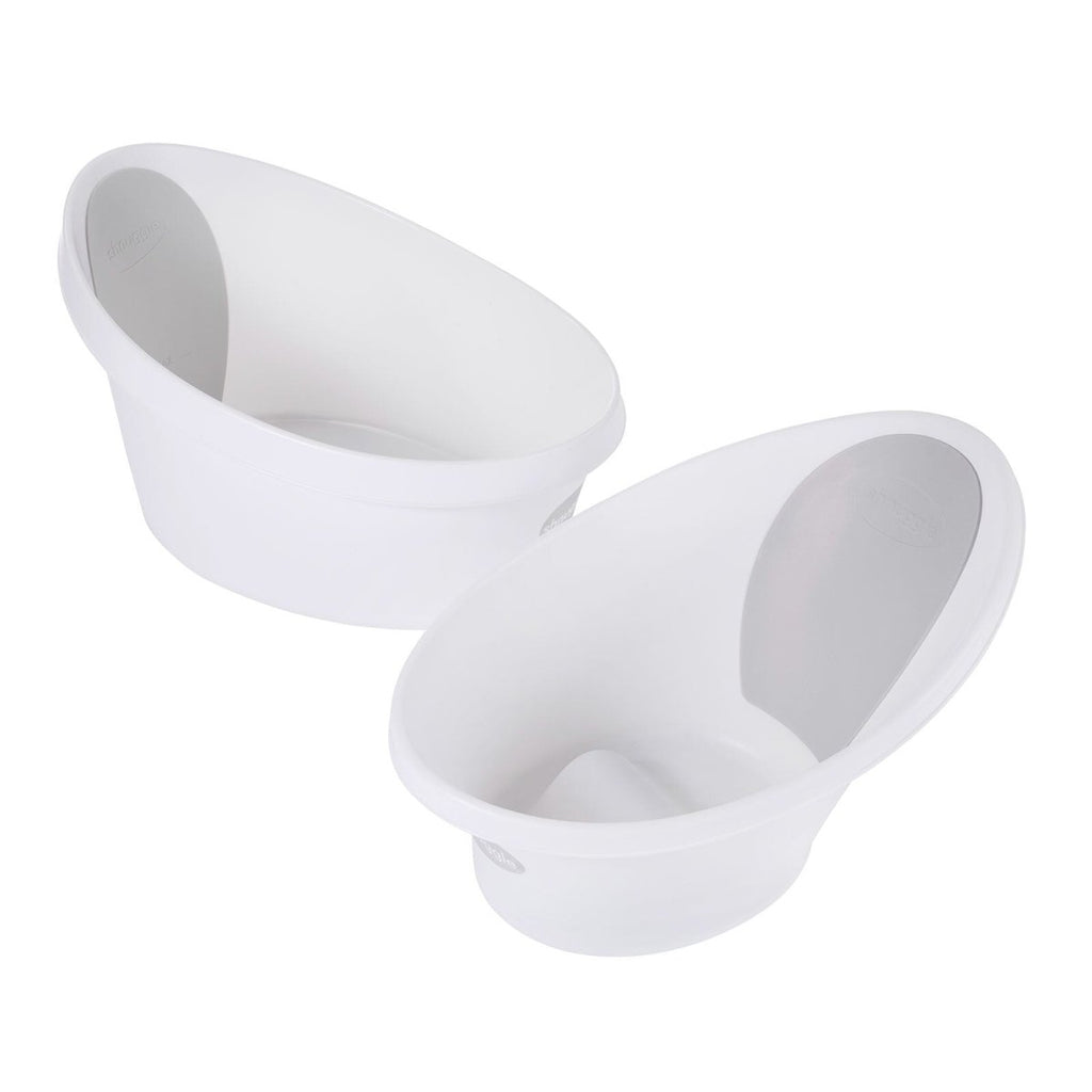 Shnuggle Toddler Bath Tub - White With Light Grey Backrest
