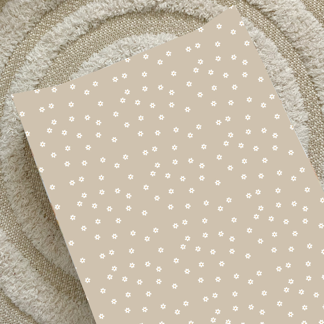 Anti-Roll Wedge Changing Mat - Neutral Daisy